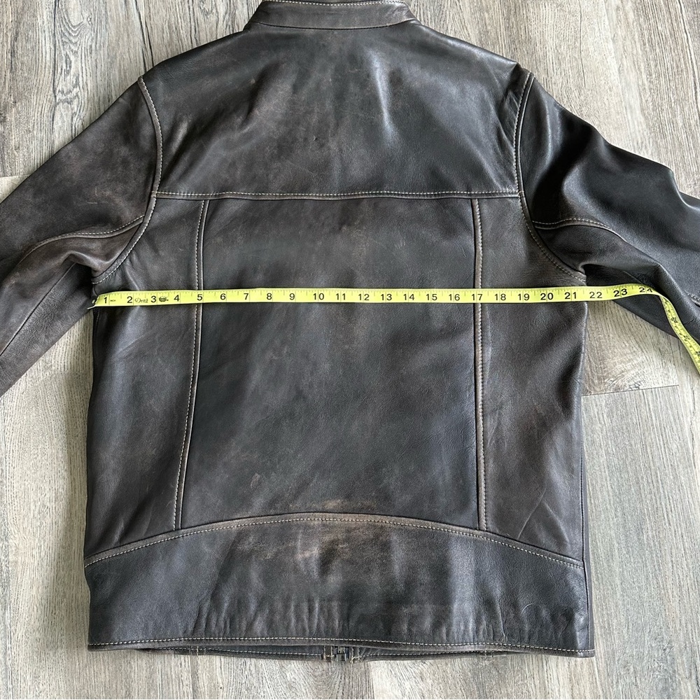 Tommy Bahama Men’s Rocker Highway Leather Jacket- Size Small - Picture 8 of 8